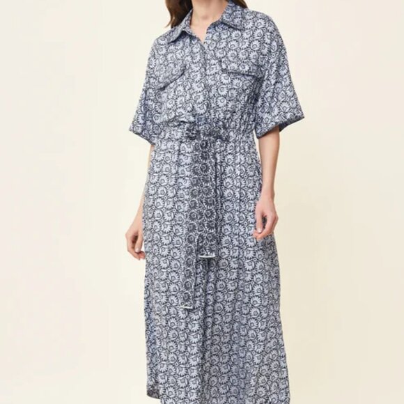 Omika Carla Midi Dress in Dari Inkberry Size Small - Picture 1 of 16